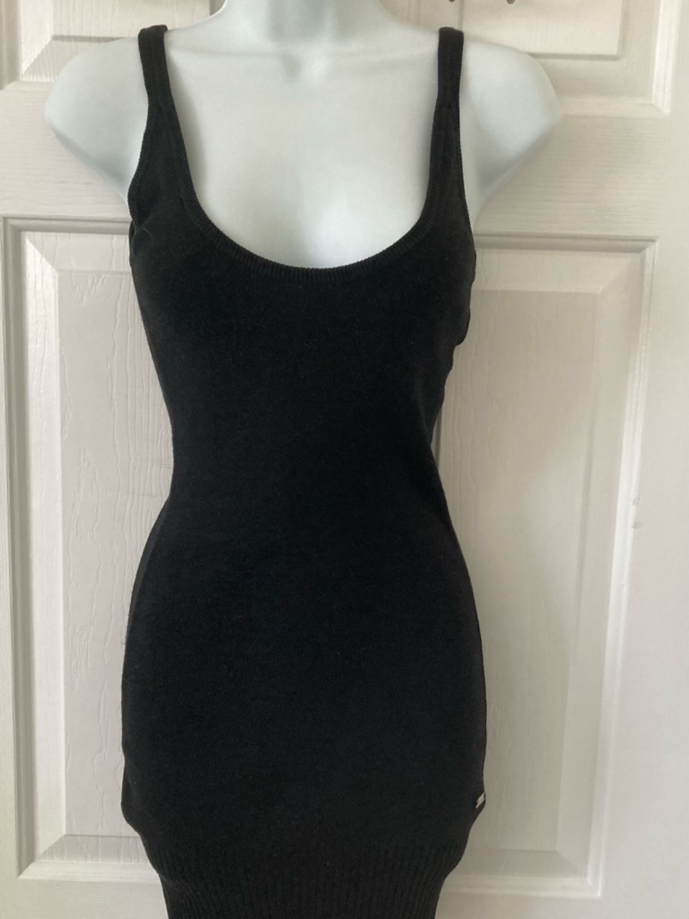 Classic Black Ribbed Tank Dress - Women's Sleeveless Knit Top